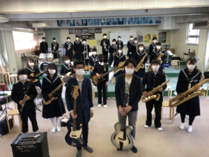 🎸学文中学ジャズバンド訪問レッスン🎷♪