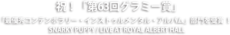 63回グラミー賞受賞！